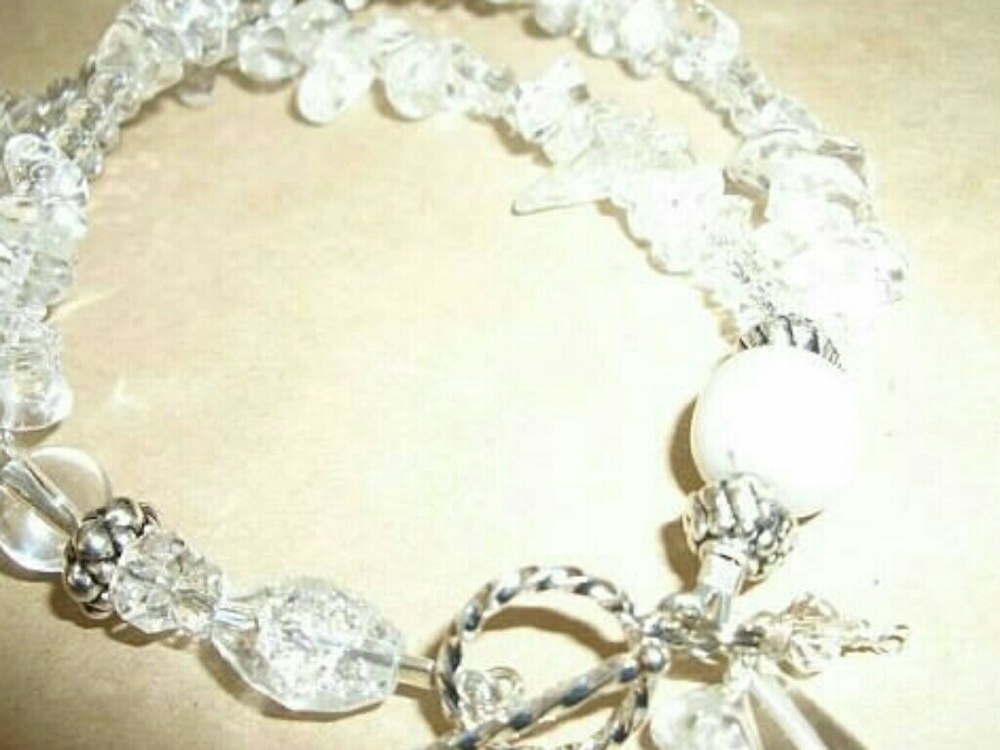 Crystal Stone Ladies Bracelet/Natural Quartz Stone - Picture 4 of 5